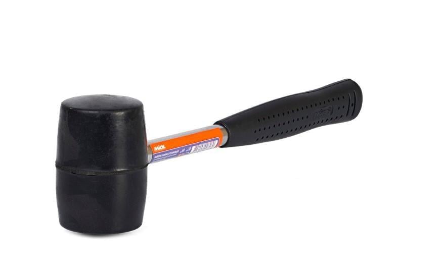 Киянка гумова Miol 900 г чорна гума рукоятка металева (22714)