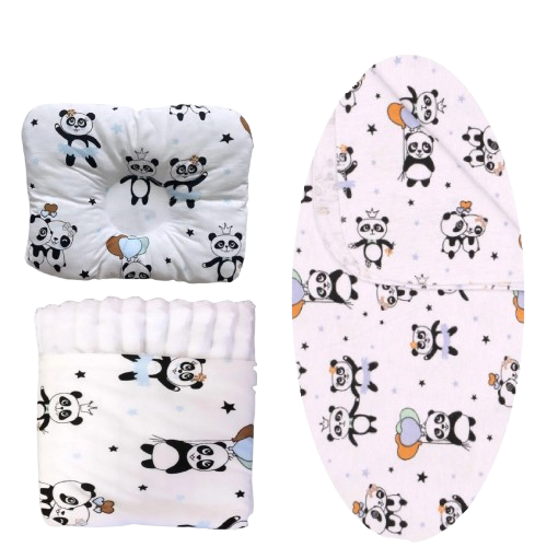 Набор в коляску RoyalBaby №38 Панды 3в1 Голубой (143823)