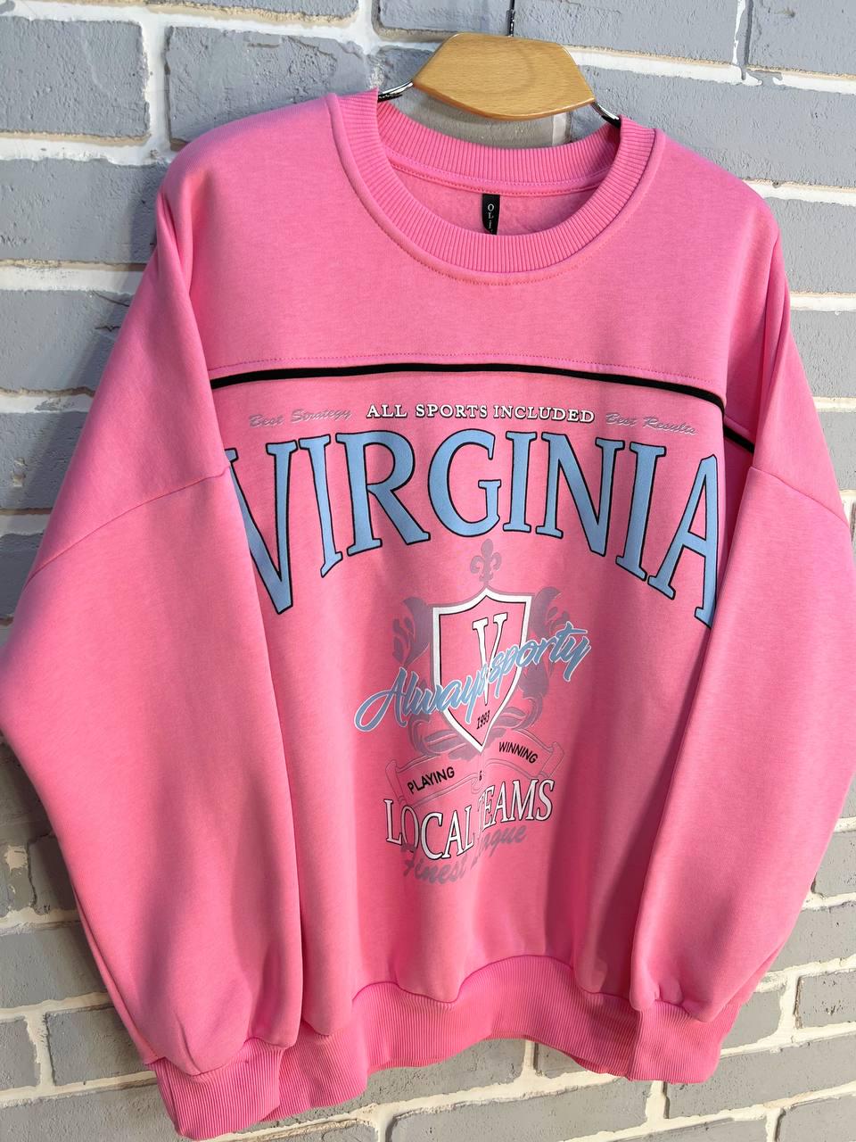 Світшот жіночий OLIVIA 2468 VIRGINIA утеплений на флісі OS Рожевий (1113) - фото 5