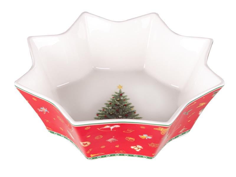 Салатник Elen Dekor Рождественское наслаждение фарфоровый 23 см (985-124)