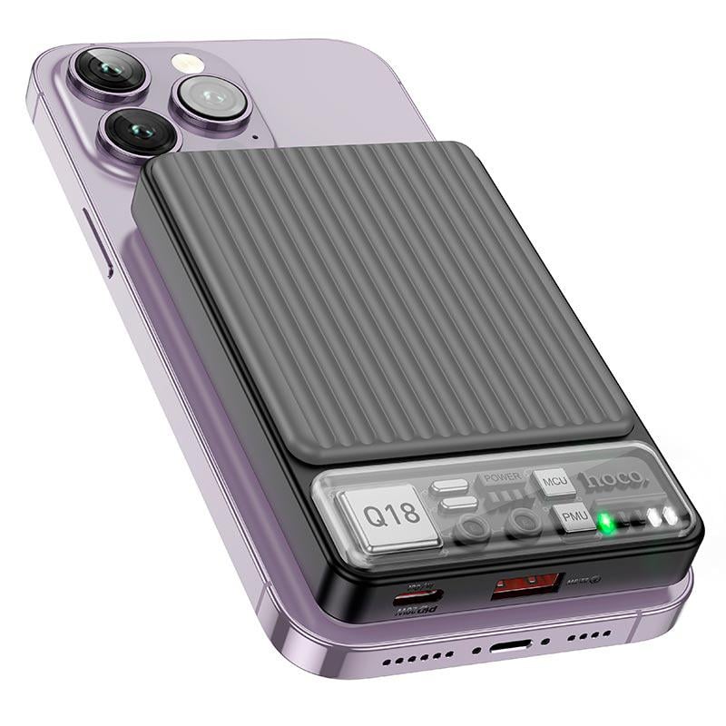 Повербанк Hoco Tourer with magnetic fast charging Q18 10000 mAh Type-C/1USB QC/PD 22,5 W 3A (589443) - фото 4