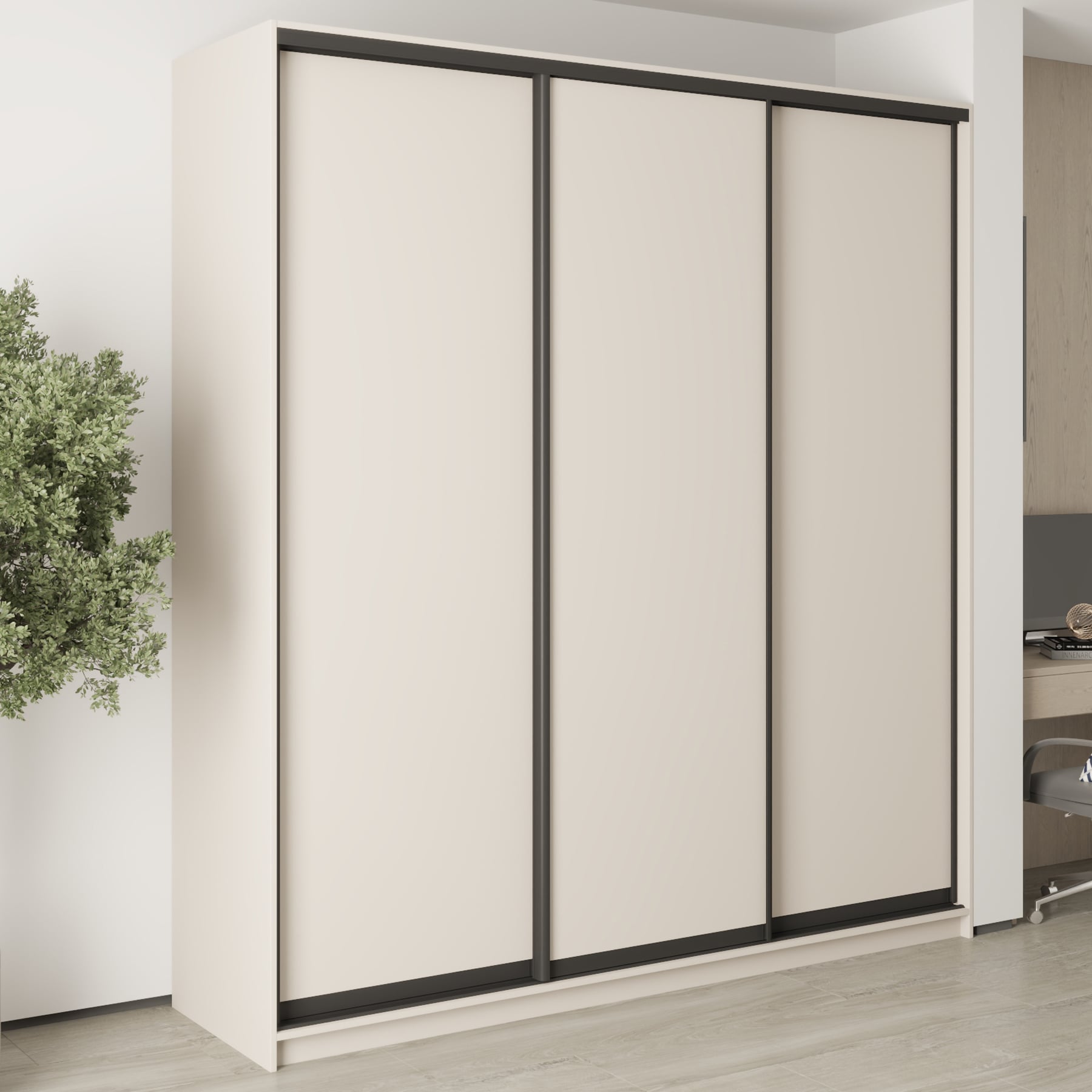 Шкаф-купе трехдверный Mebel Star Стандарт BG MBS-8590 220х60х240 см Кашемир (1008001) Шкаф-купе трехдверный Mebel Star Стандарт BG MBS-8590 220х60х240 см Кашемир (1008001)