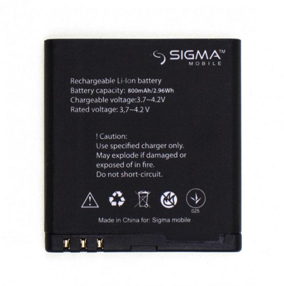 Аккумулятор для Sigma Comfort 50 Shell Duo Menol 800 mAh (531982249)
