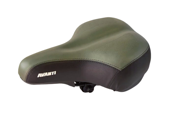 Седло велосипедное туристическое Avanti Черный/Зеленый