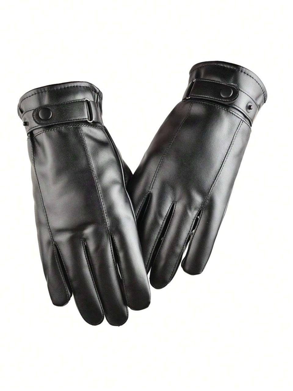 Перчатки зимние мужские сенсорные с меховой подкладкой One Size (2746580476)