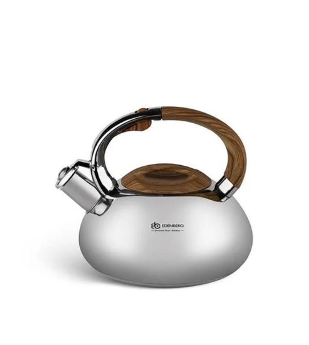 Чайник со свистком Edenberg с коричневой ручкой 2,5 л (EB-2436) - фото 6 Чайник со свистком Edenberg с коричневой ручкой 2,5 л (EB-2436) - фото 6