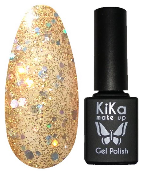 Гель-лак Kika №146 с блестками 8,5 мл Золотой (KGP-146)