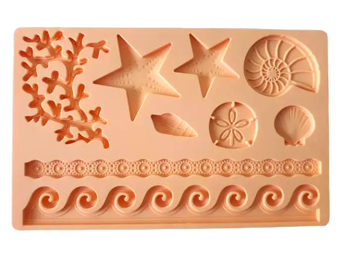 Молд кондитерський для мастики та шоколаду Море силіконовий 13x20 см (16672)