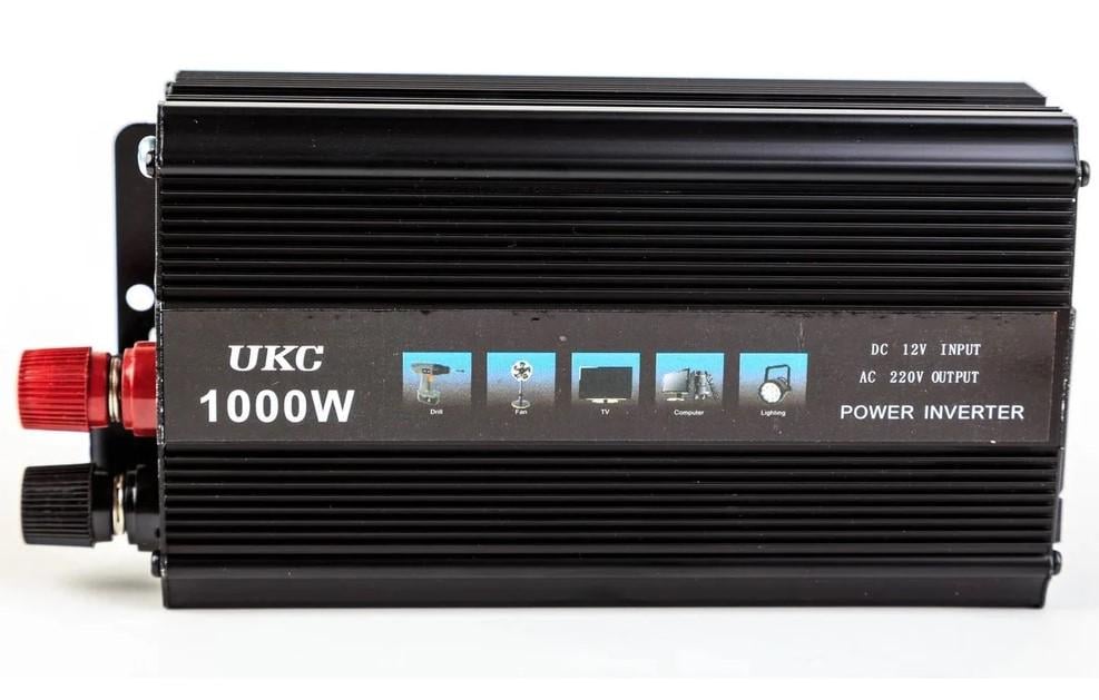 Перетворювач напруги UKC SSK-1000W 12 V-220 V Чорний - фото 3