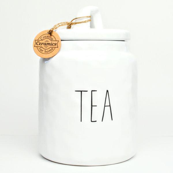 Банка для чая BonaDi Bianco 1,5 л керамическая White (979-332)