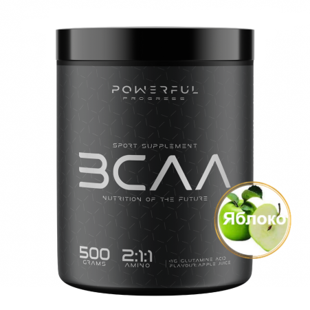 Аминокислоты Powerful Progress BCAA 2:1:1 Instant со вкусом яблока 500 г - фото 1