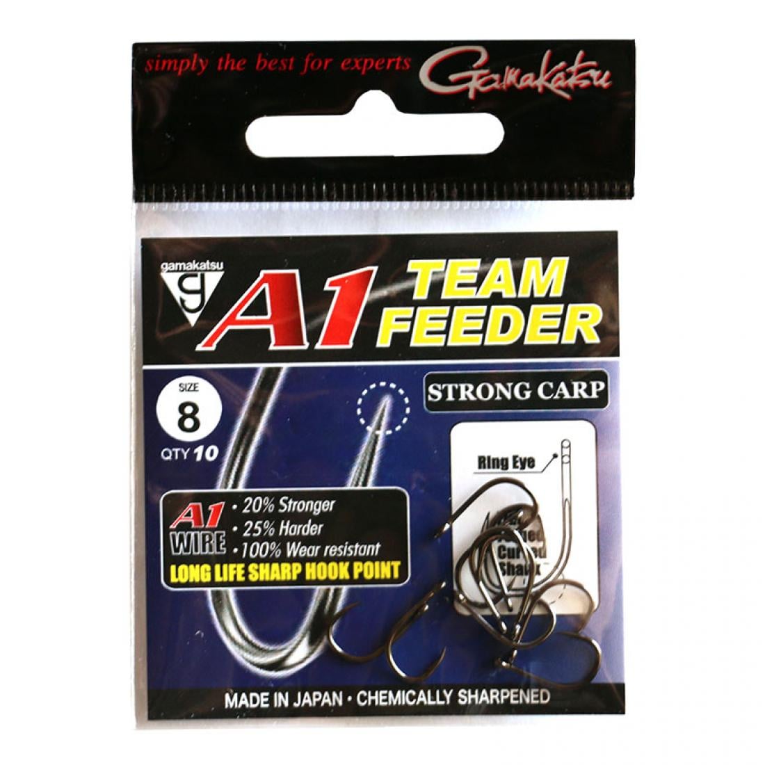 Крючок Gamakatsu A1 TEAM FEEDER Strong Carp №8 10 шт.(3KB5024)