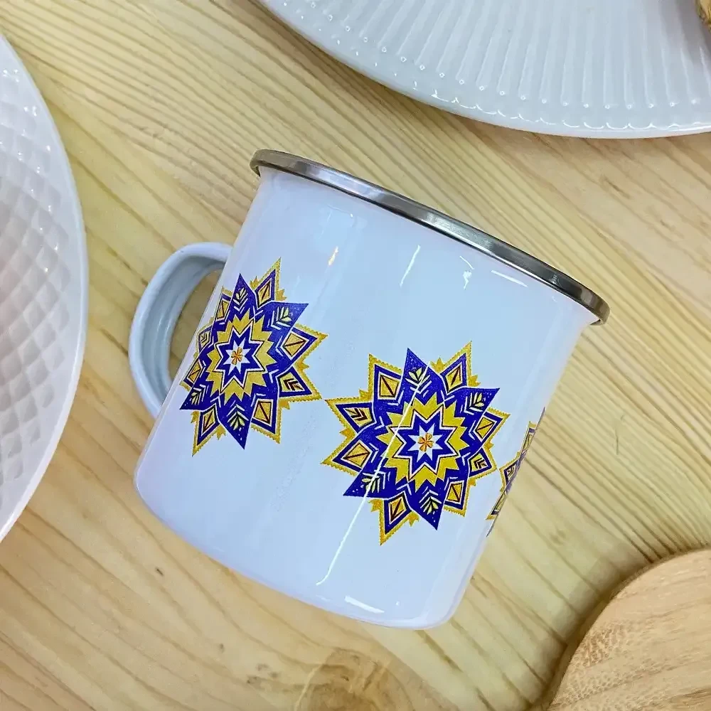 Чашка металлическая Camper Рождественские звезды сине-желтые 250 мл (KRM_25NG010) Чашка металлическая Camper Рождественские звезды сине-желтые 250 мл (KRM_25NG010)