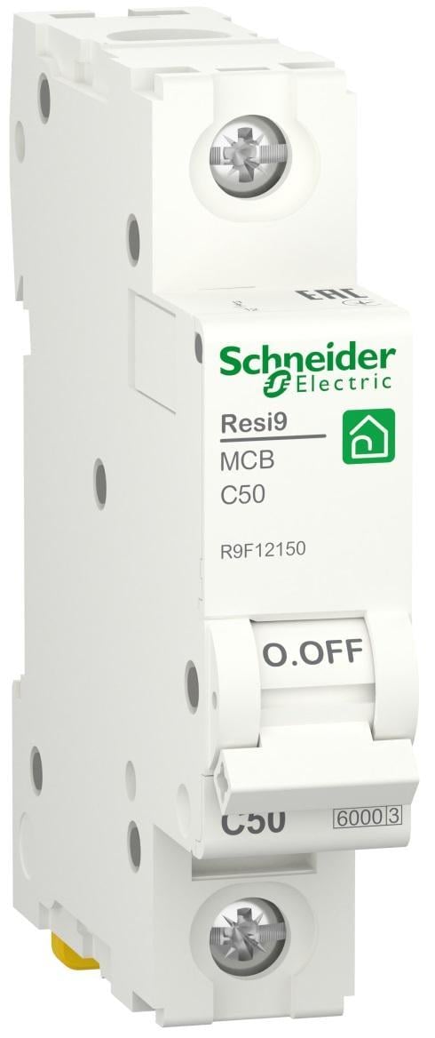 Автоматический выключатель Schneider Electric RESI9 1P 50A 6кА С (R9F12150) - фото 1 Автоматический выключатель Schneider Electric RESI9 1P 50A 6кА С (R9F12150) - фото 1