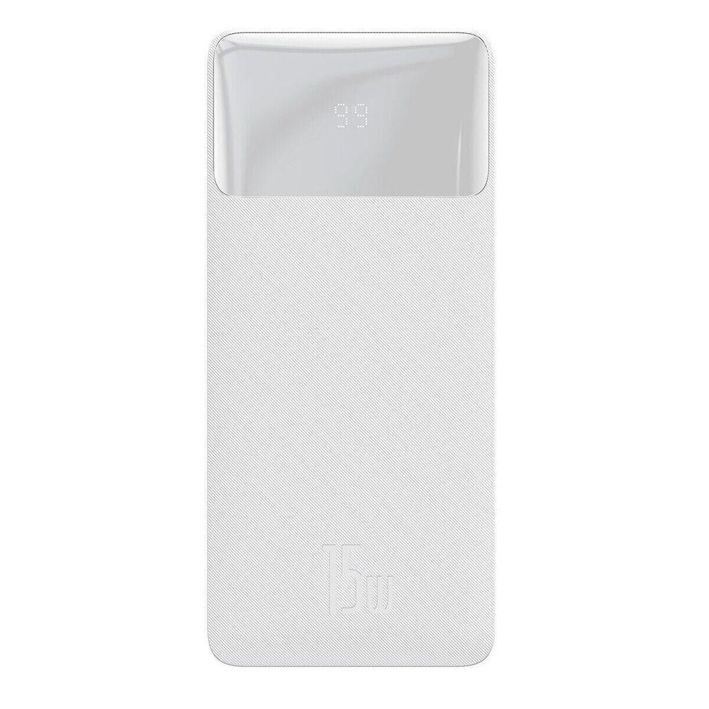 Батарея портативная BASEUS Bipow Digital Display 30000 mAh 15W PPBD050202 White