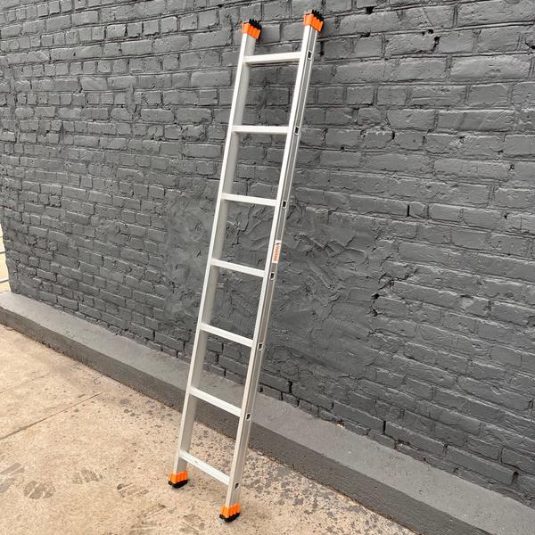 Лестница приставная Техпром на 7 ступенек односекционная алюминиевая - фото 3