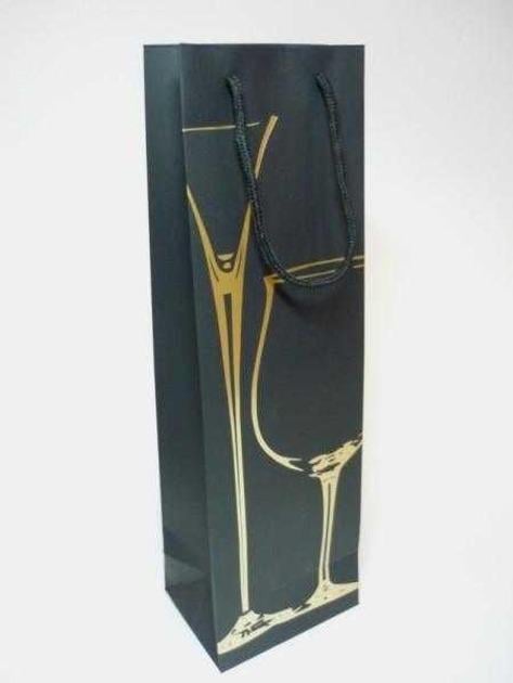 Пакет подарочный бумажный под бутылку Wine Art 36х13х8 см (R95555)