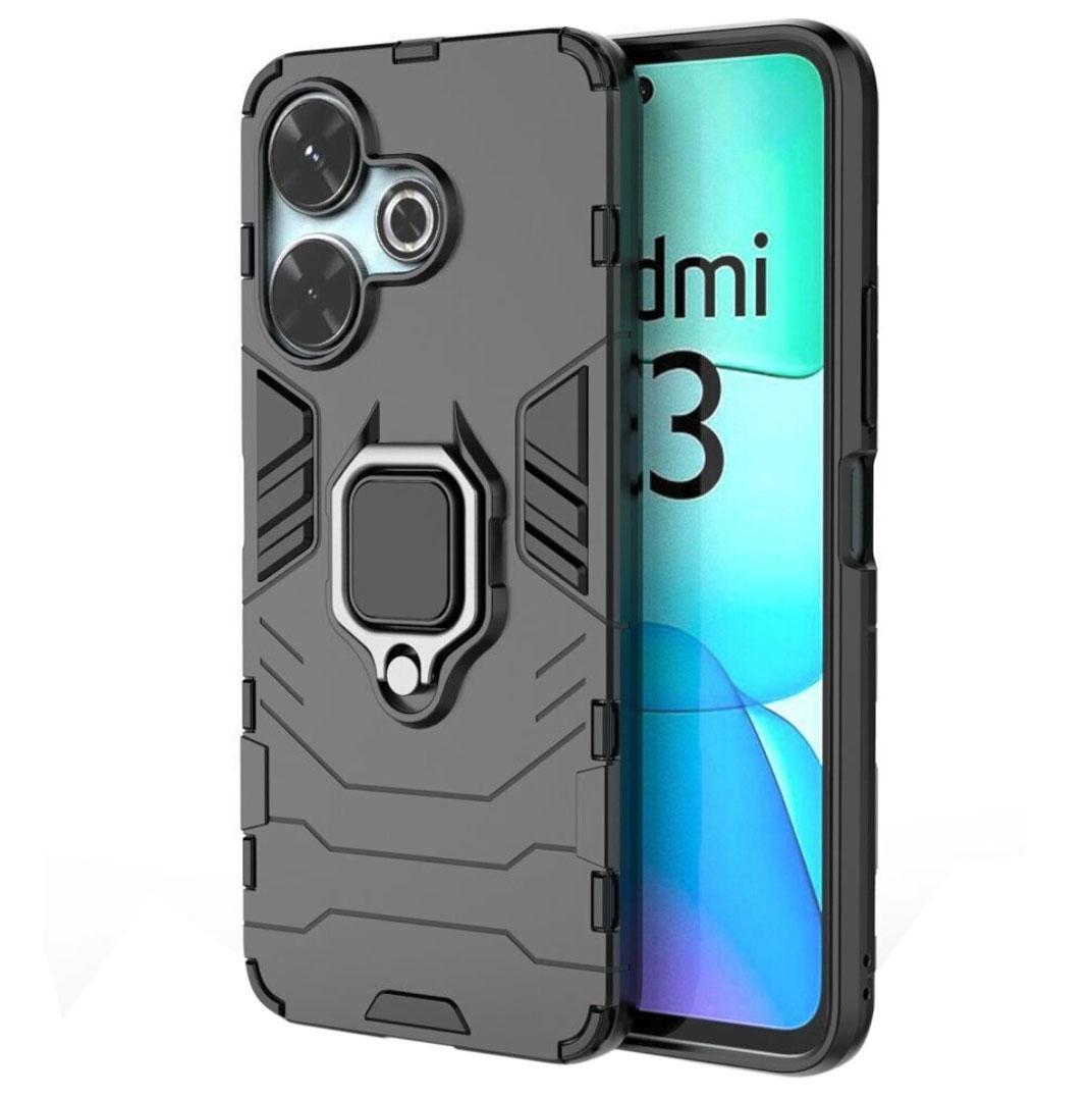 Чехол бампер Primolux Ring Armor для Xiaomi Redmi 13 4G - Black