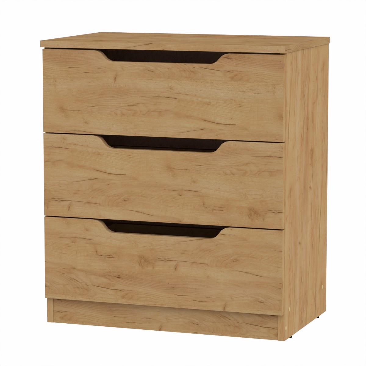 Комод Компаніт з 3 шухлядами 61х38х69 см Дуб крафт золотий (26966096) - фото 1