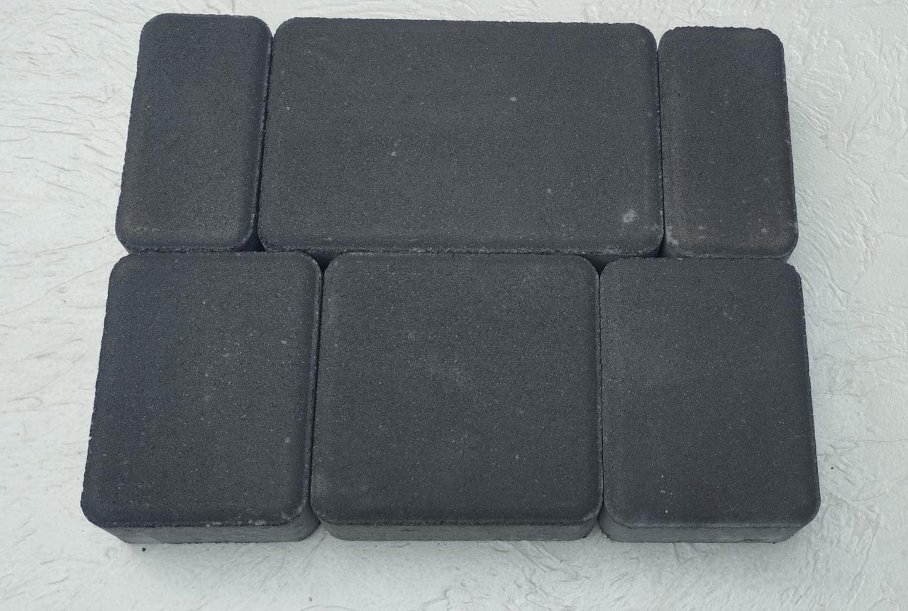 Тротуарная плитка Старый Город CONTUR BRUK в=4 Черный - фото 2