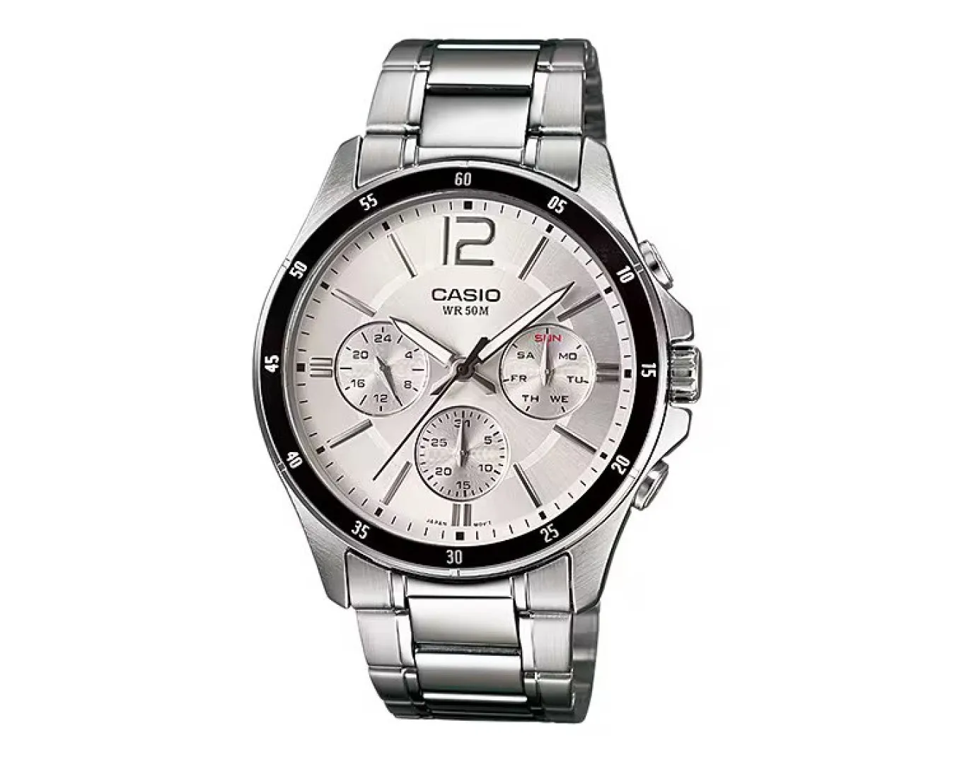 Наручные часы мужские Casio MTP-1374D-7AVDF d 42 мм Серебряный (2454023046)