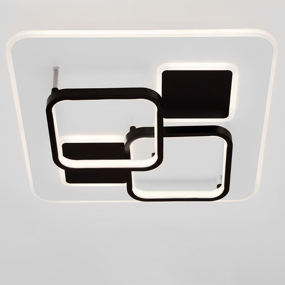 Люстра стельова світлодіодна Lighthouse SY-20247/S BK/WH 150W 490х490х70 мм Білий/Чорний