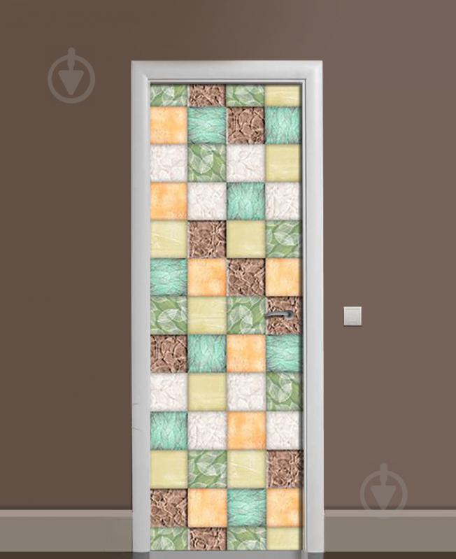 Наклейка на дверь Zatarga «Мозаика» 650х2000 мм виниловая 3Д наклейка декор самоклеящаяся