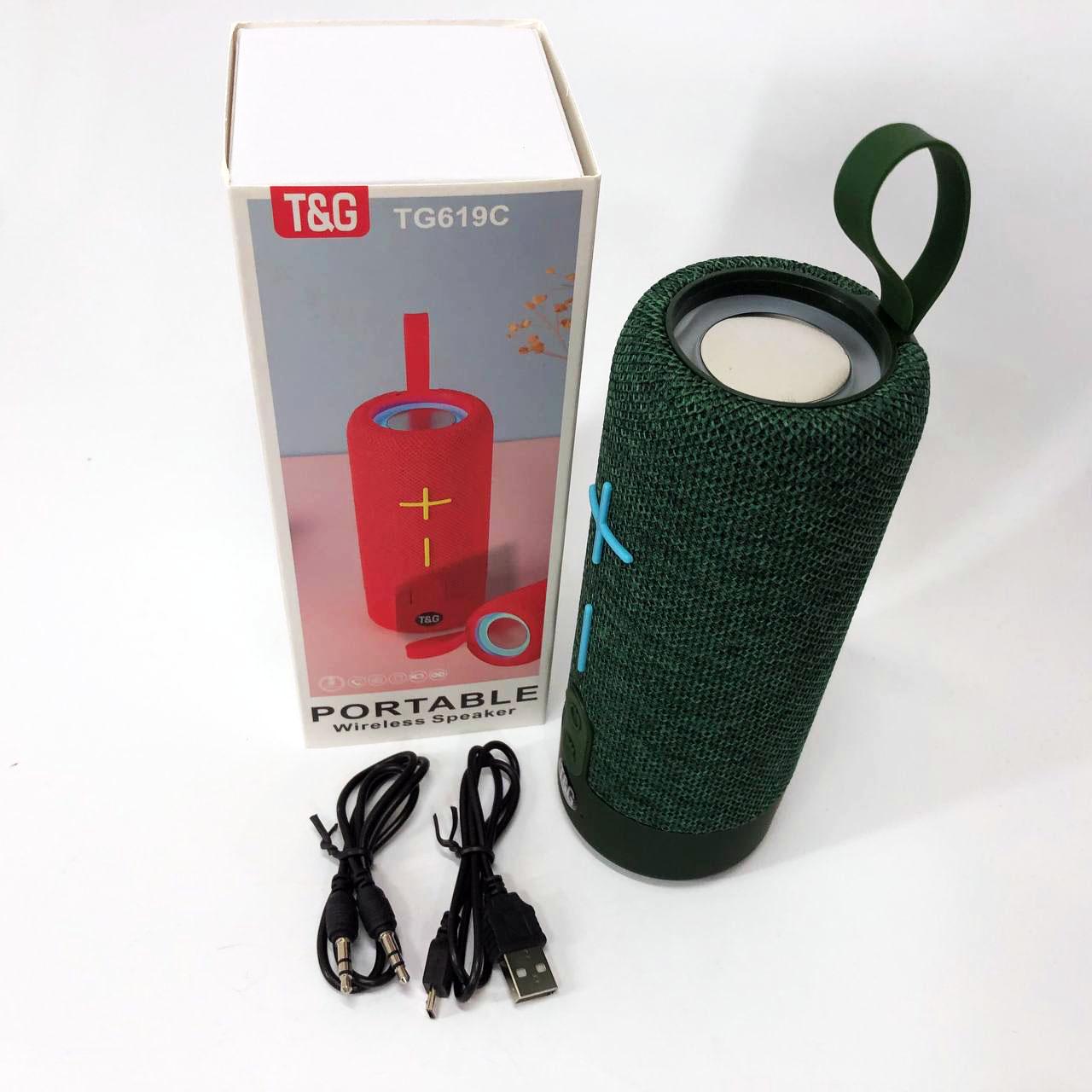 Колонка портативна з ремінцем, колонка з акумулятором TG619C FM-радіо USB/TF Зелений - фото 8 Колонка портативна з ремінцем, колонка з акумулятором TG619C FM-радіо USB/TF Зелений - фото 8