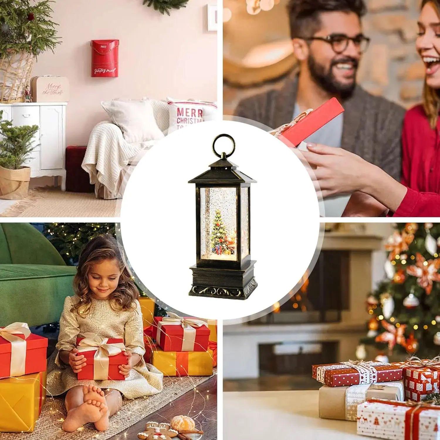 Фонарь декоративный новогодний квадратный Зимняя сказка от 3 батареек ААА с снежинкамидвижущимися - фото 2 Фонарь декоративный новогодний квадратный Зимняя сказка от 3 батареек ААА с снежинкамидвижущимися - фото 2