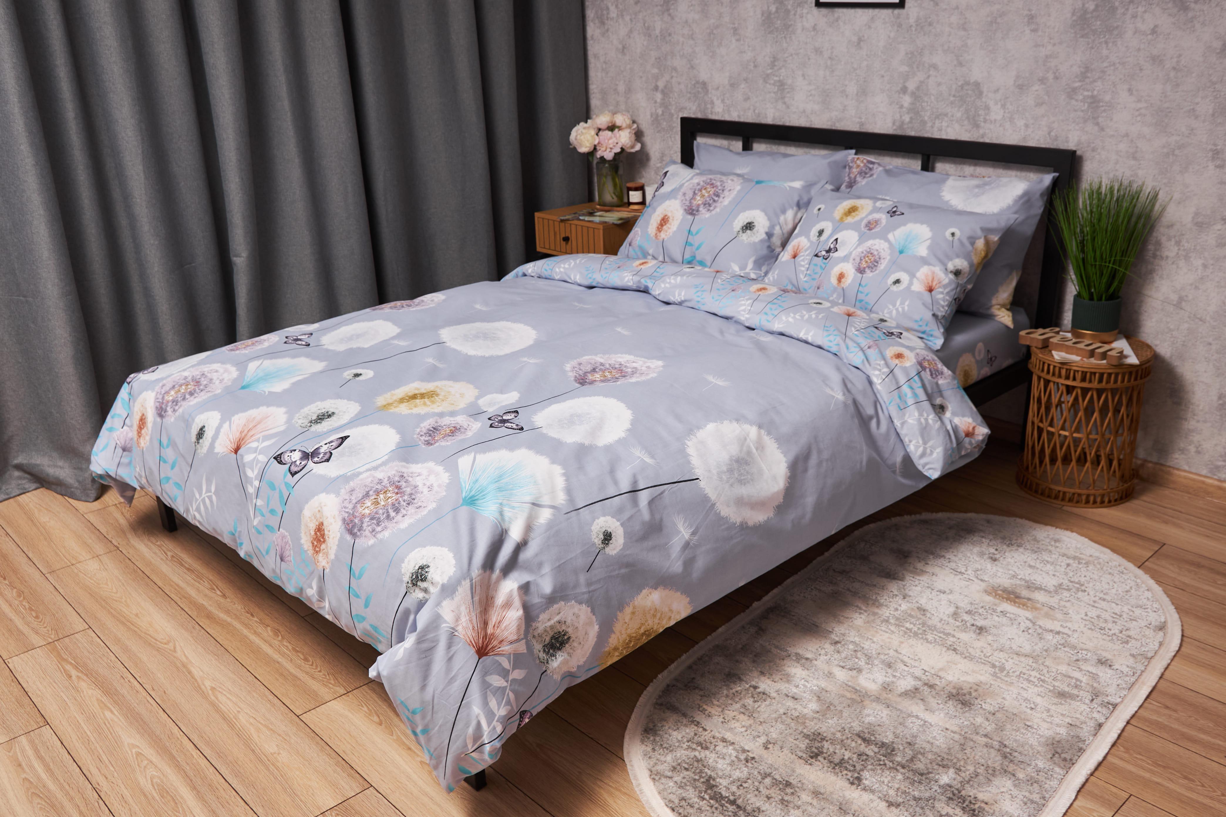 Комплект постільної білизни Moon&Star Gold Люкс Dandelion Dreams бязь полуторний 143х210 см наволочки 2 шт. (MS-820005582)