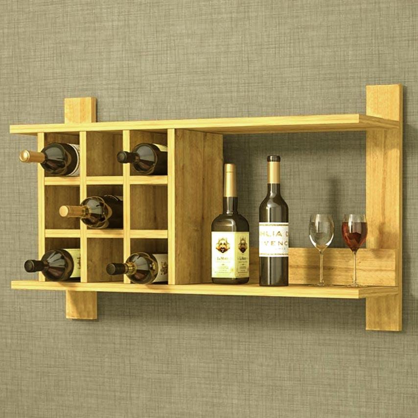 Полка для вина настенная из дерева Огари Карри (ПНК-020803)