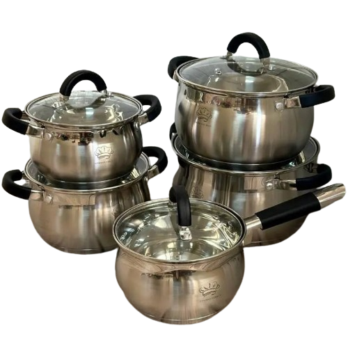 Набор кастрюль German Family GF-2046-D1 из нержавеющей стали 10 пр. Серебристый (13831804) Набор кастрюль German Family GF-2046-D1 из нержавеющей стали 10 пр. Серебристый (13831804)