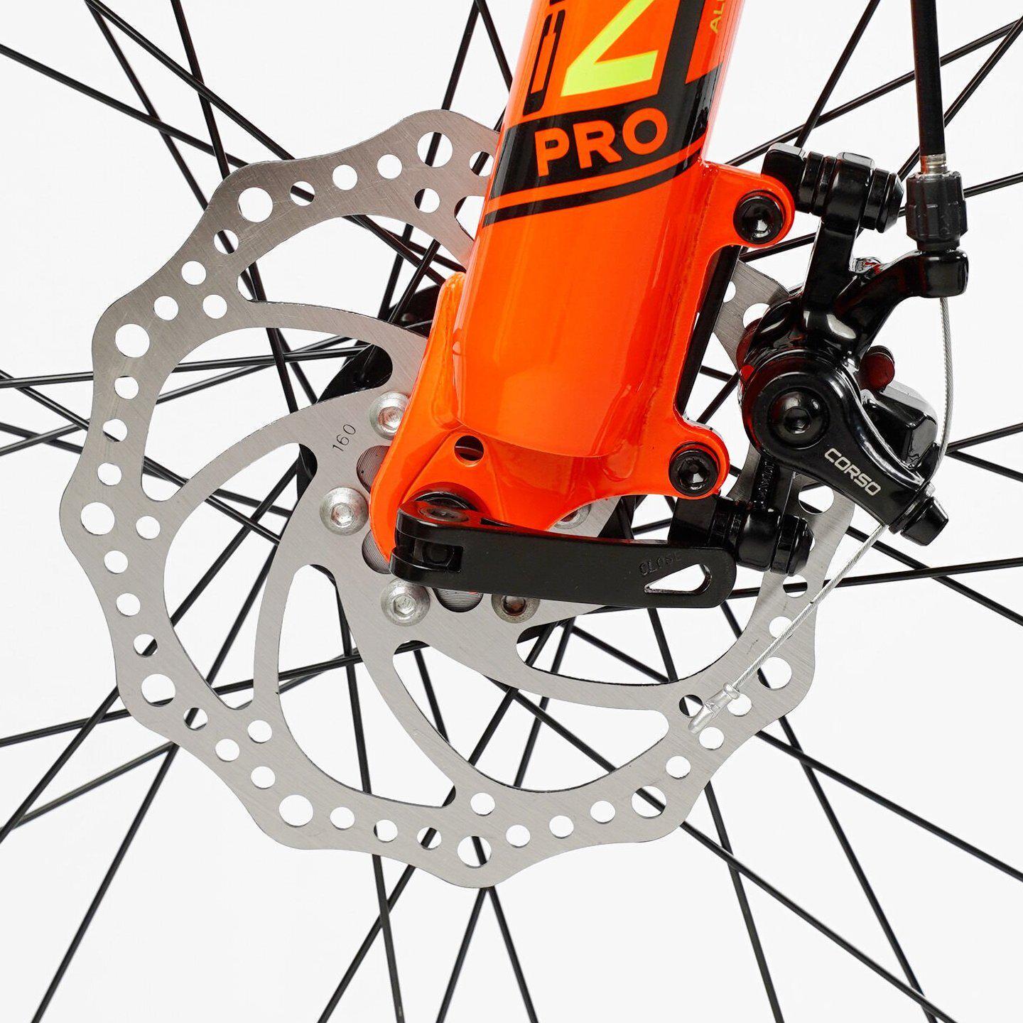 Велосипед горный Corso Next алюминиевый 26"/13" Черно-оранжевый (795701166) - фото 4