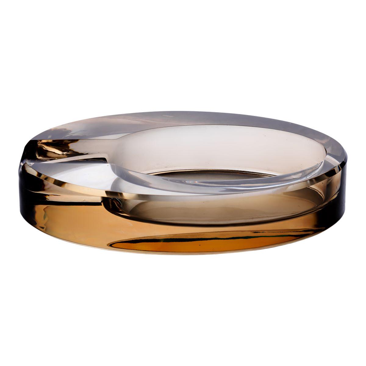 Попільничка для цигарок скляна 13х7 5х2 5 см Золотистий (7207) - фото 2