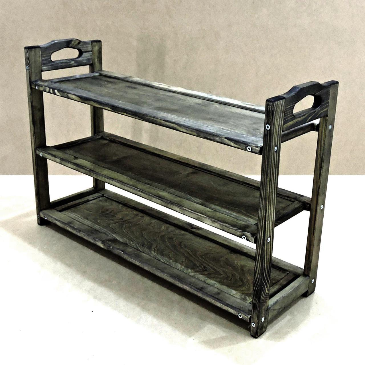 Полка для обуви из дерева Делемон 79х52 см Мокко (ПДО-79522010)