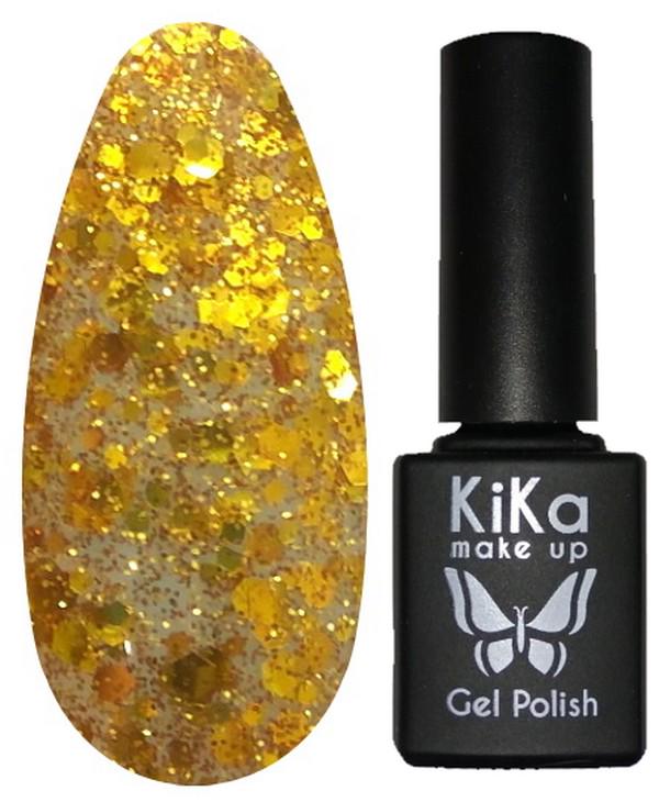 Гель-лак Kika №153 с блестками 8,5 мл Золотой (KGP-153)