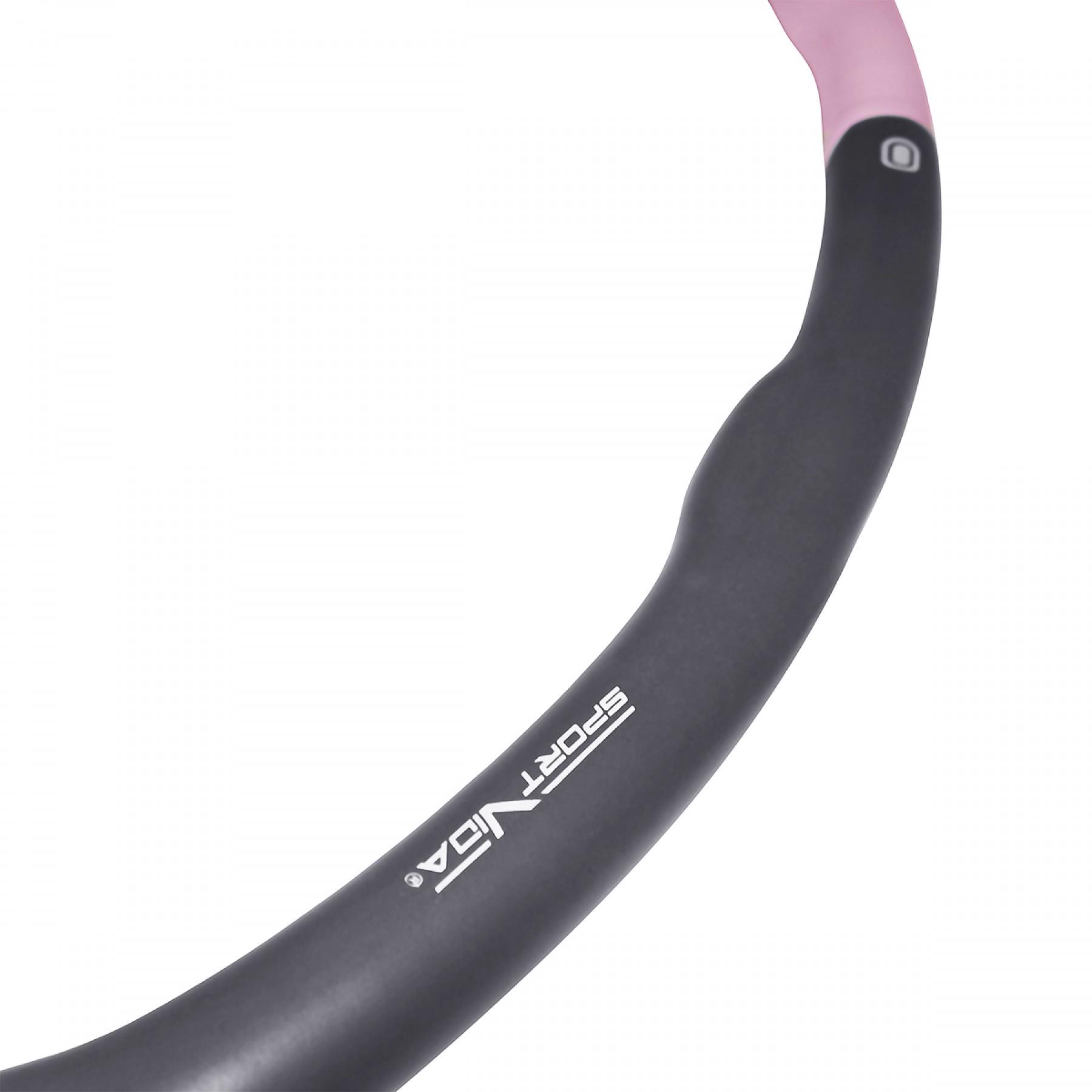 Обруч массажный Hula Hoop SportVida 100 см 1,2 кг Grey/Pink (SV-HK0338) - фото 7