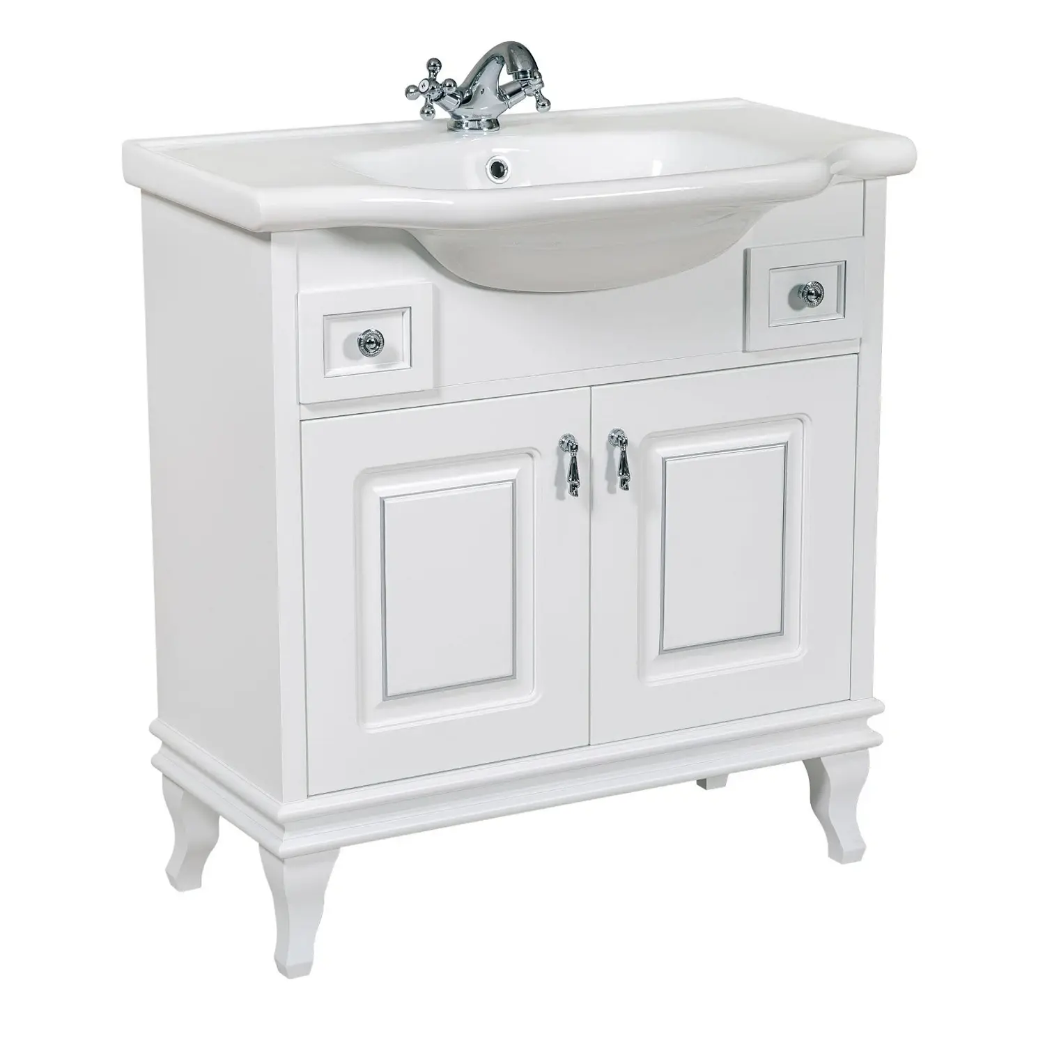 Тумба у ванну Aqua Rodos Беатріче 800x480 підлогова з умивальником CeraStyle New Klasik 80 Білий (АР000040197)