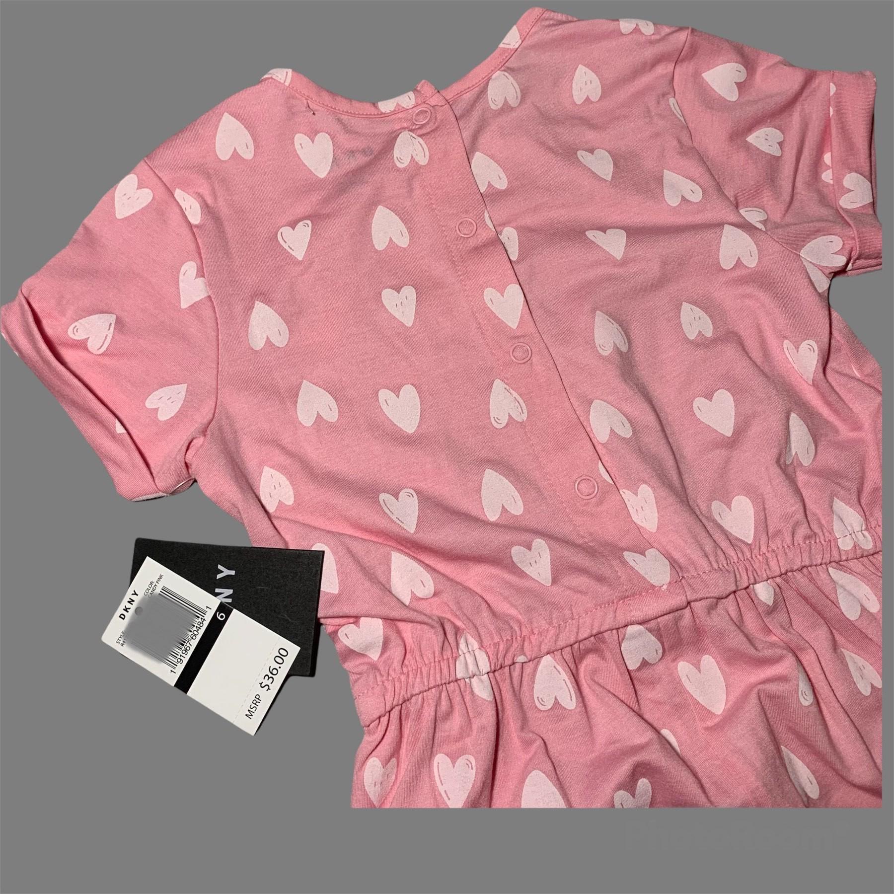 Комбінезон DKNY 6 років 116 см з принтом сердечка Рожевий - фото 3 Комбінезон DKNY 6 років 116 см з принтом сердечка Рожевий - фото 3
