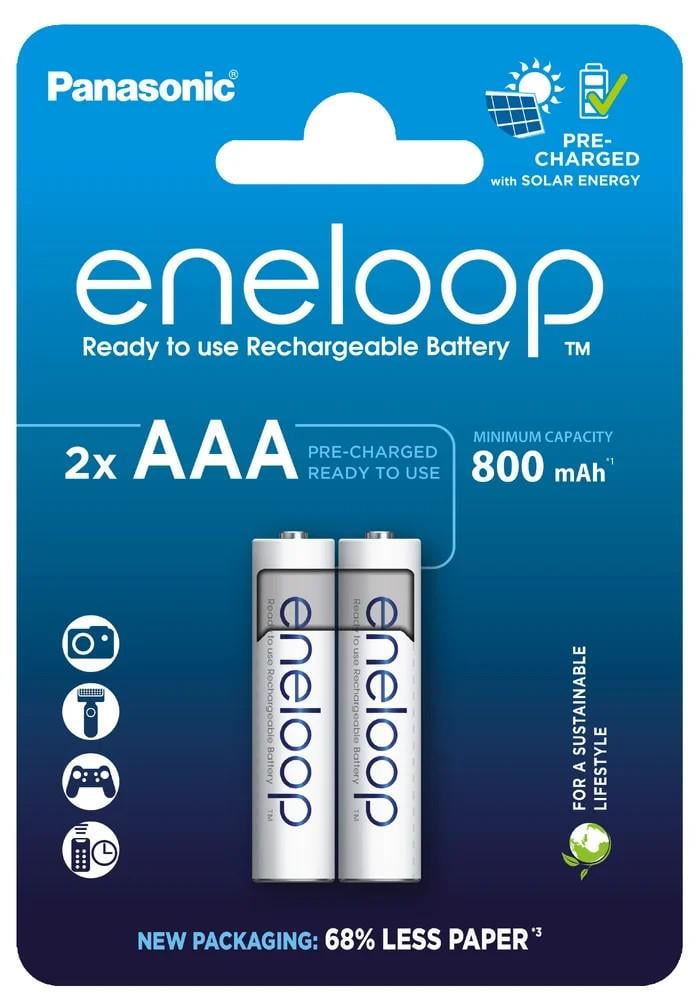 Аккумулятор Panasonic Eneloop BK-4MCDE/2CP AAA/HR03 800 mAh LSD Ni-MH Eco Blister 2 шт.