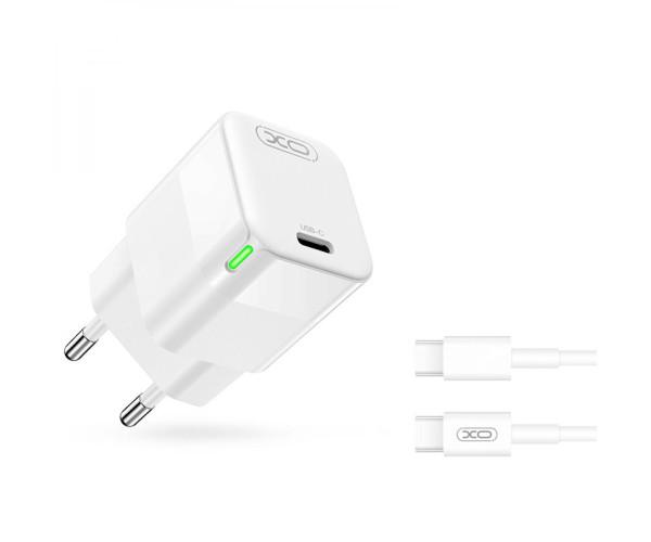 Устройство зарядное сетевое XO CE06 PD 30W Type-C to Type-C White