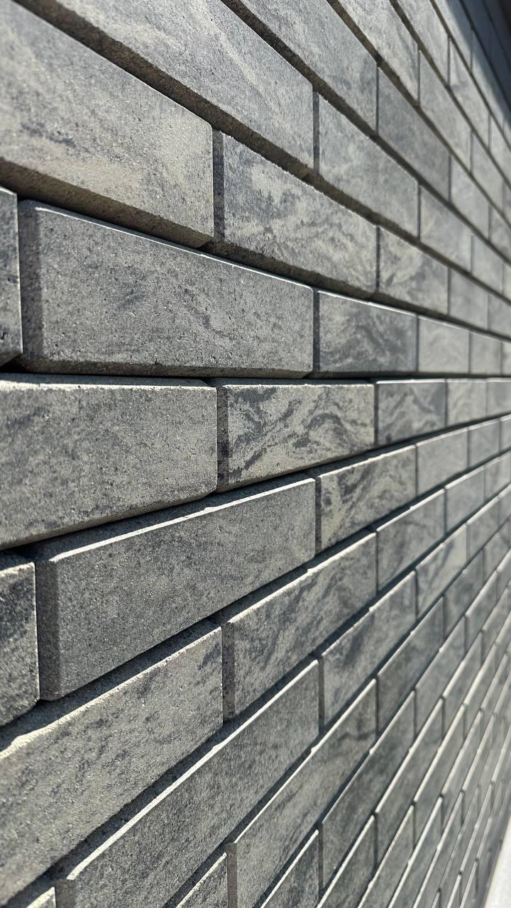 Цегла облицювальна швидкого монтажу Brickland SENTEX SLIM Anthracite (BKSlim4) - фото 5