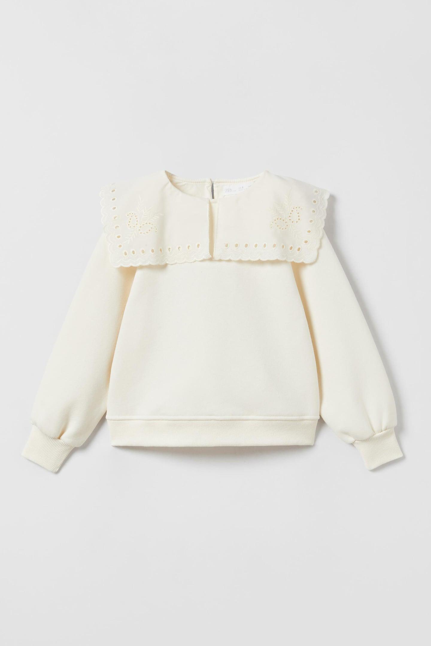 Світшот з коміром для дівчинки Zara 140 см Beige (5350703712)