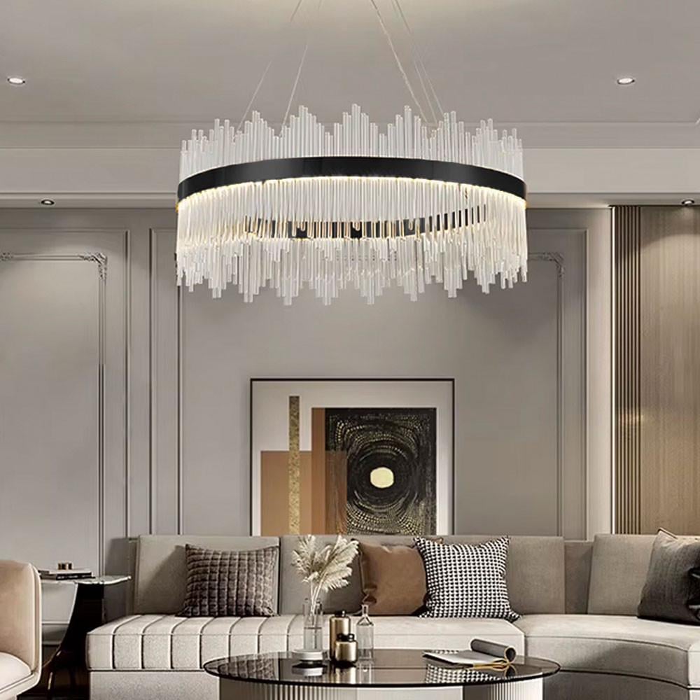 Люстра розкішна COLISEUM Ø 100 см Чорний (J881-1000 BK)