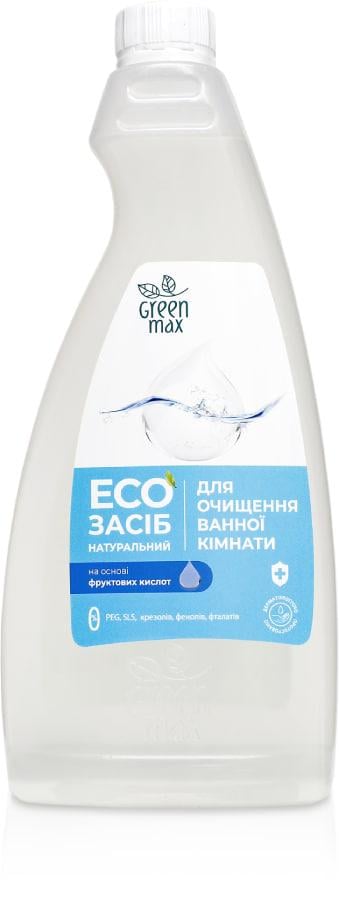 EКОзасіб натуральний Green Max для очищення ванної кімнатизмінний флакон з кришкою 500 мл (991007731011)