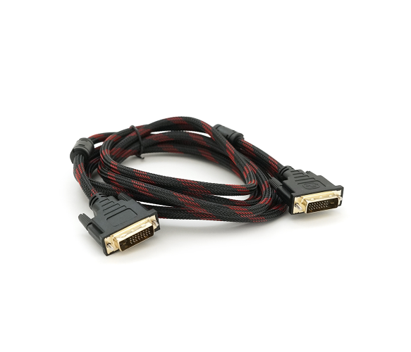 Кабель для передачи видео Merlion DVI - DVI с оплеткой 3 м Black/Red (26712072)