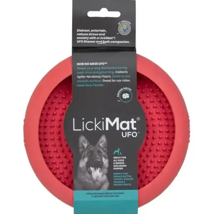 Килимок для повільного живлення LickiMat Dog Splash Turquoise Червоний - фото 1 Килимок для повільного живлення LickiMat Dog Splash Turquoise Червоний - фото 1