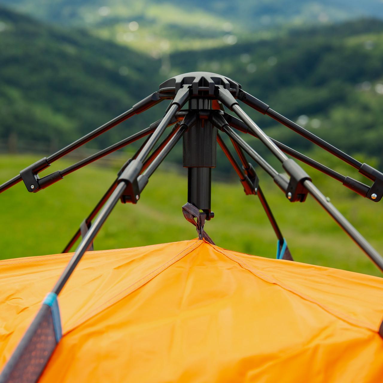 Палатка автоматическая двухместная водонепроницаемая 200х230х130 см Оранжевый - фото 5 Палатка автоматическая двухместная водонепроницаемая 200х230х130 см Оранжевый - фото 5