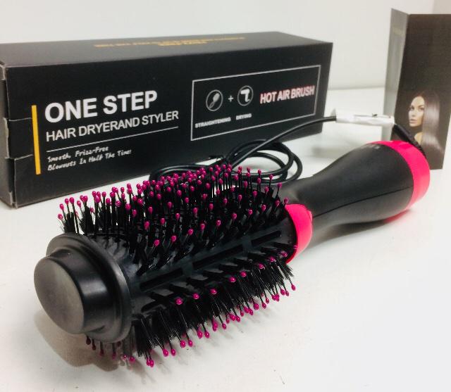 Фен-гребінець 3в1 для укладання волосся One Step Blower Brush 1000 Вт Black - фото 3