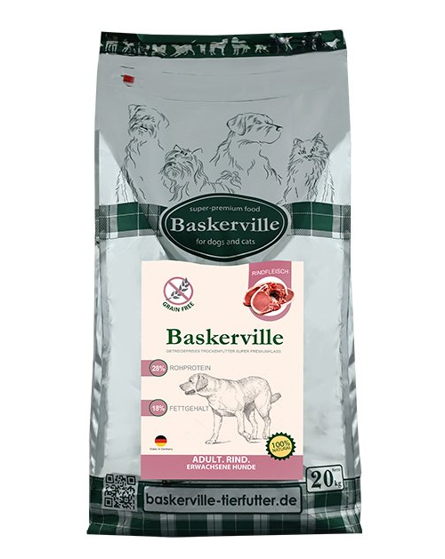 Корм сухий беззерновий для дорослих собак Baskerville Яловичина 20 кг (04401033) Корм сухий беззерновий для дорослих собак Baskerville Яловичина 20 кг (04401033)